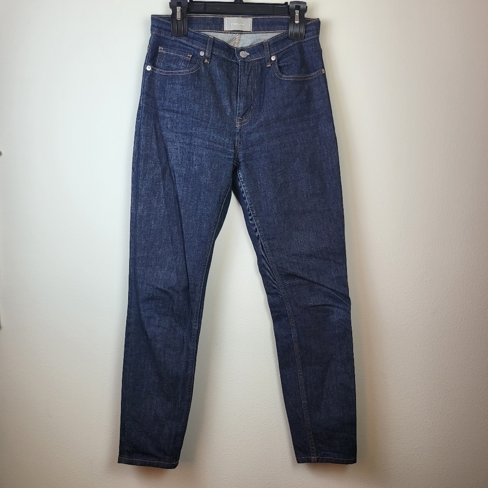 EVERLANE dark Wash high rise skinny Size 27